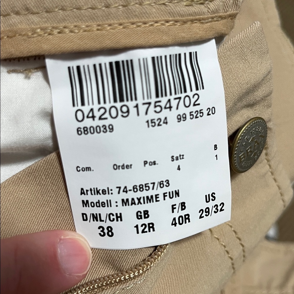 Brax Magic X Mid Rise Skinny Tan Chino Pant - Picture 10 of 11